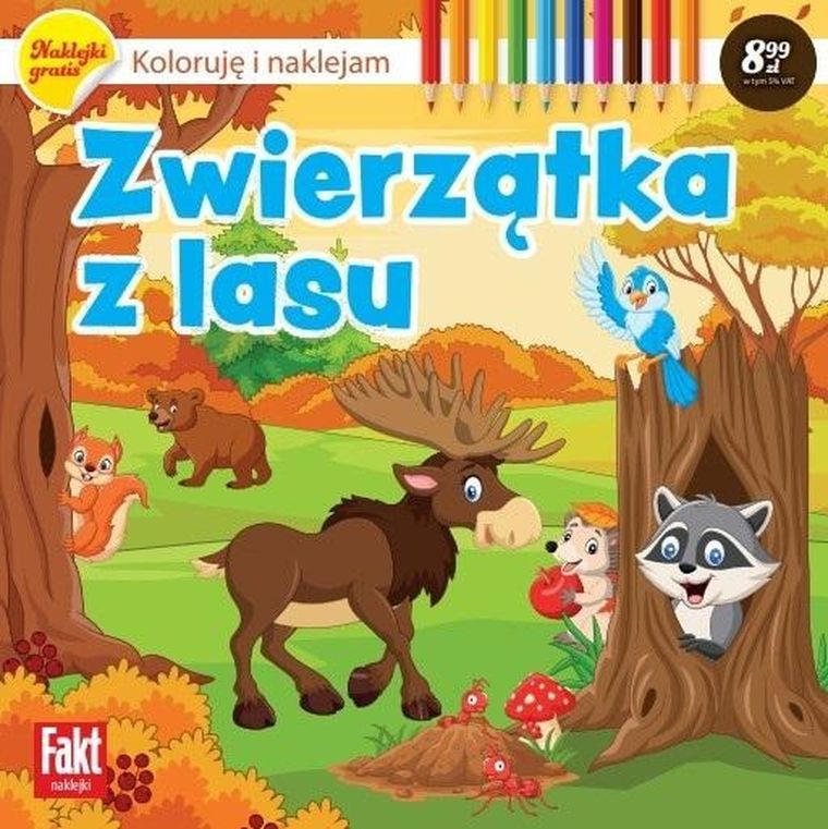 Zwierzątka z lasu. Koloruję i naklejam