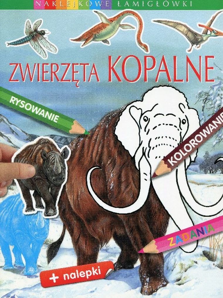 Zwierzęta kopalne. Naklejkowe łamigłówki