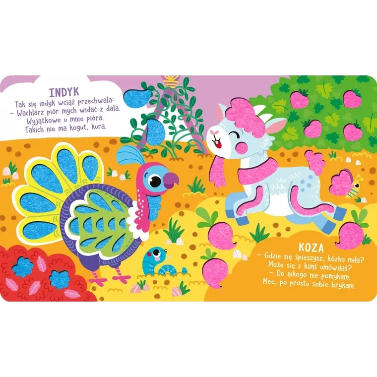 Zwierzęta na wsi. Książeczka z miękkim filcem