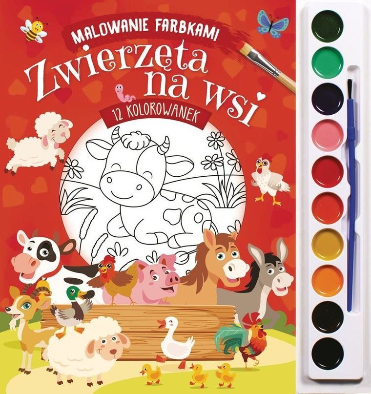 Zwierzęta na wsi. Malowanie farbkami