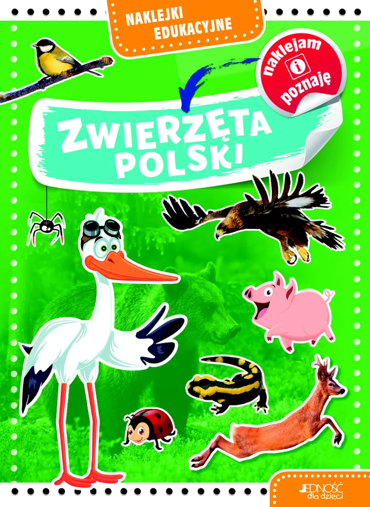 Zwierzęta polski. Naklejki edukacyjne