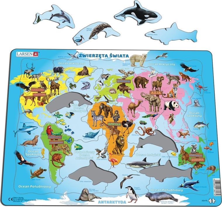 Zwierzęta świata Maxi. Układanka