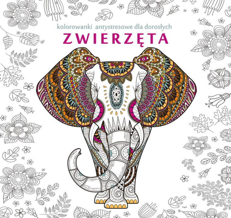 Zwierzęta w magicznym ogrodzie. Kolorowanki antystresowe dla dorosłych