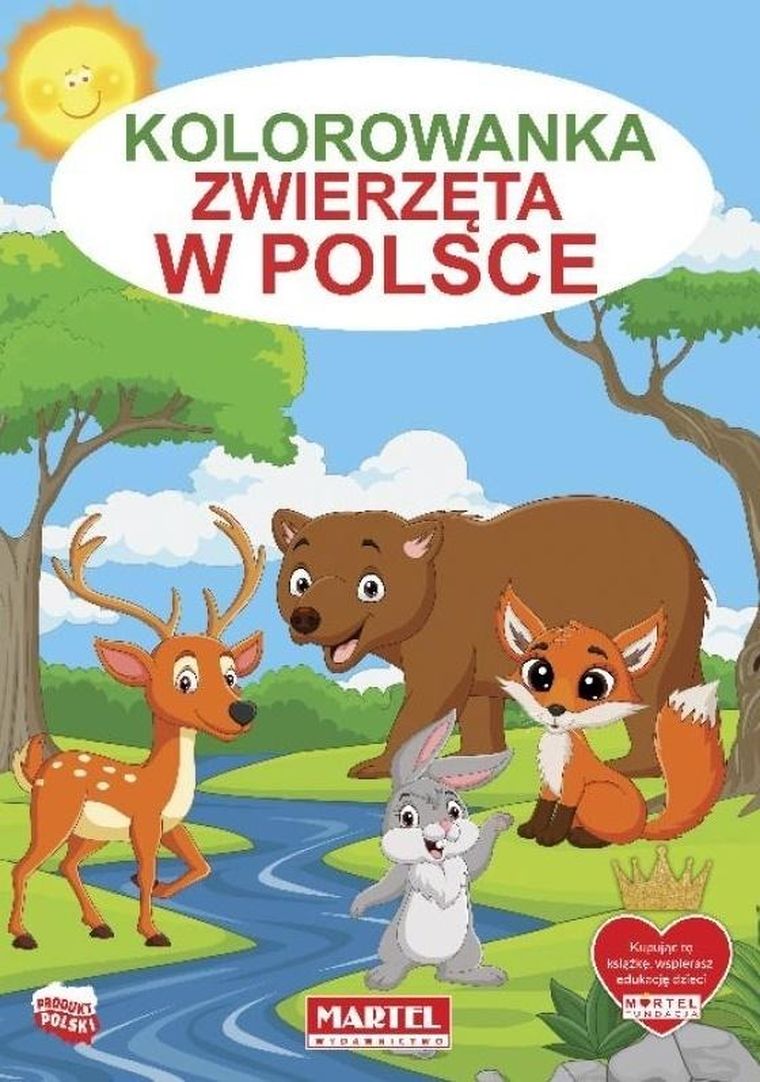 Zwierzęta w Polsce. Kolorowanka