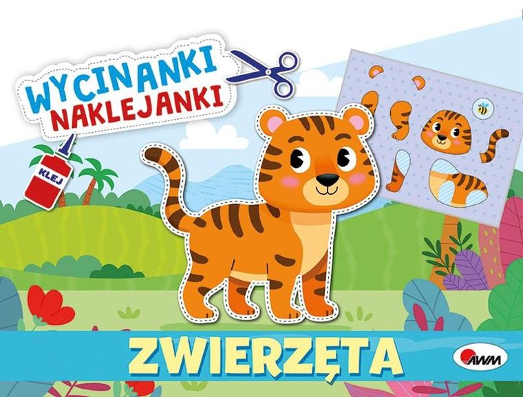 Zwierzęta. Wycinanki naklejanki