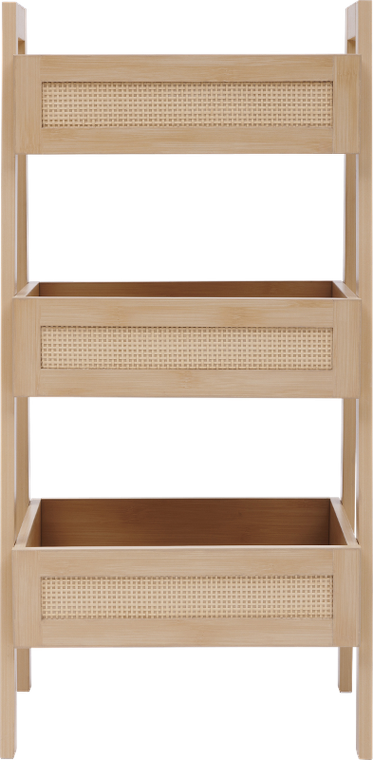 5five Simply Smart, Cane, regał z półkami z plecionką wiedeńską, 40-34,2-80 cm