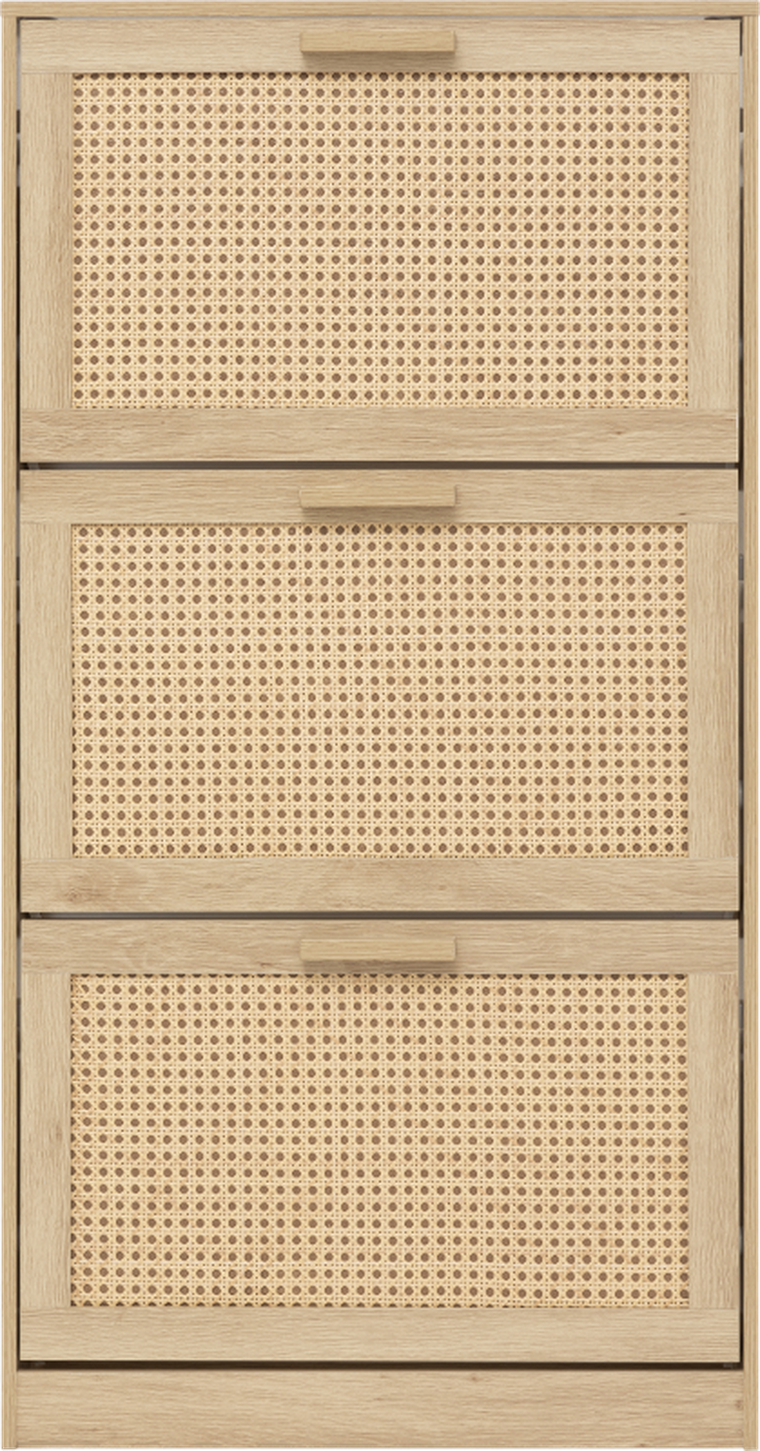 5five Simply Smart, Cane, szafka na buty wąska wysoka, plecionka wiedeńska, 60-24-113 cm