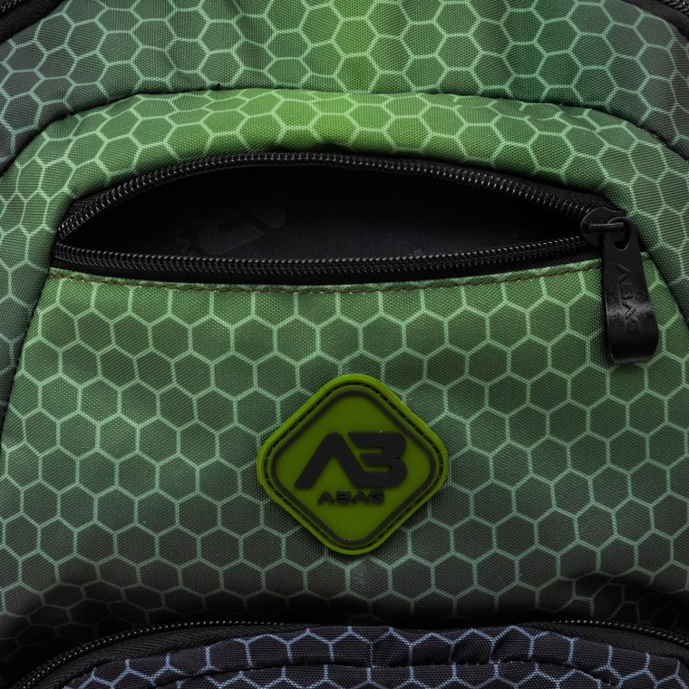 Abag, plecak szkolny, 3-komorowy, hexagon green ombre