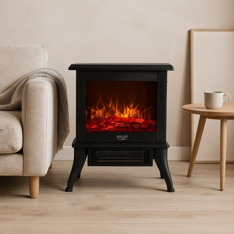 Adler, kominek elektryczny z termostatem, 1000W/1800W