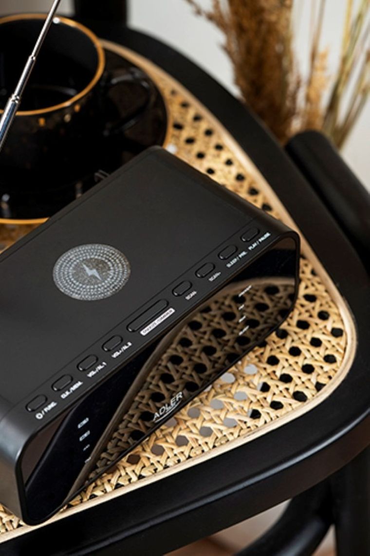 Adler, radiobudzik, czarny, AD 1192B