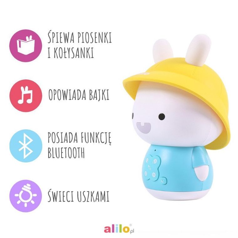 Alilo, Baby Bunny, G9S+, zabawka interaktywna, niebieska