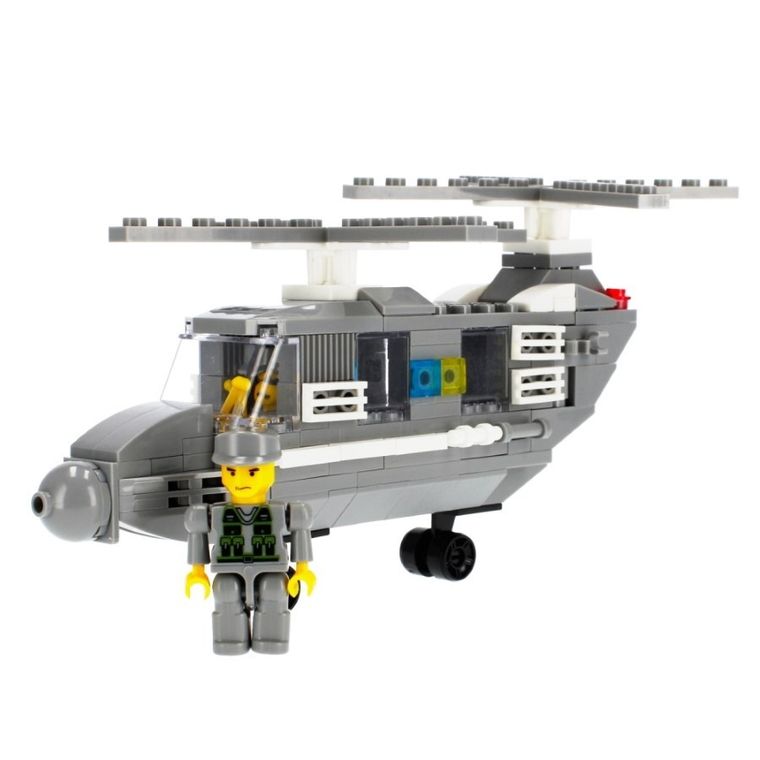 Alleblox, helikopter wojskowy, klocki konstrukcyjne, 179 elementów