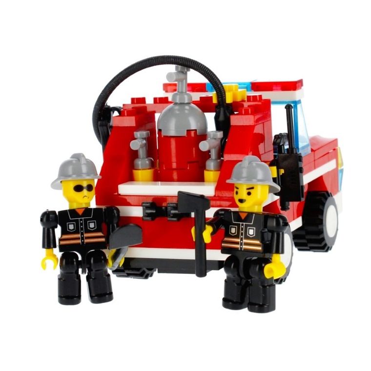 Alleblox, pojazd strażacki, klocki konstrukcyjne, 140 elementów