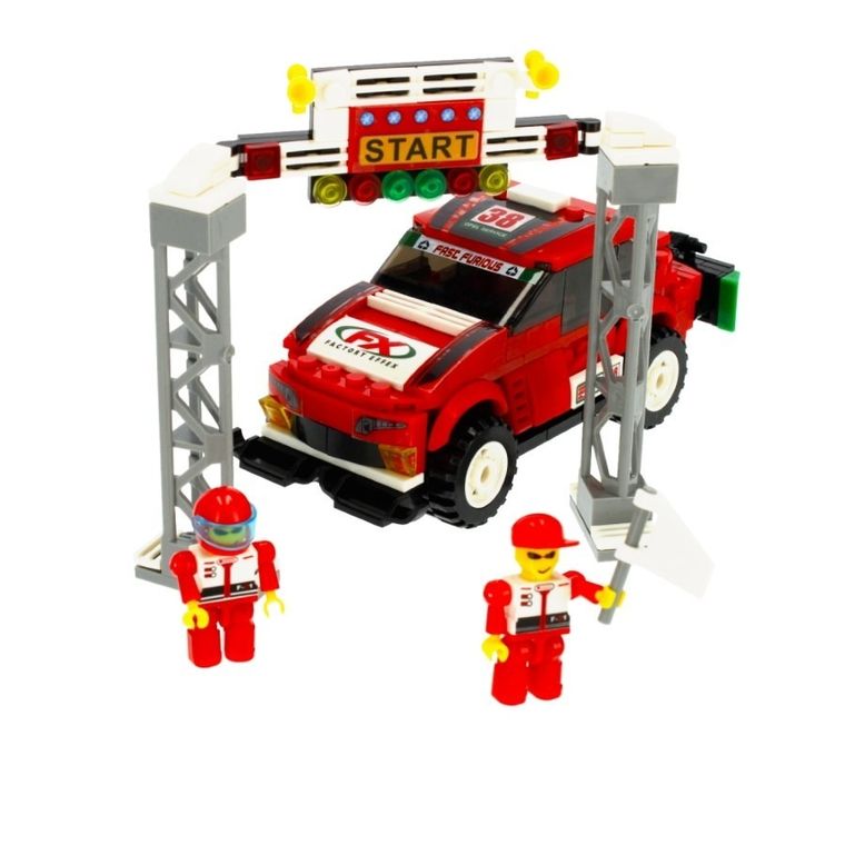 Alleblox, samochód wyścigowy, klocki konstrukcyjne, 255 elementów