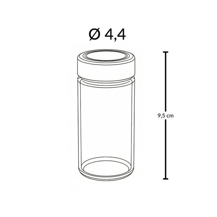 Aromelio, Vitre, zestaw słoiczków na przyprawy, 4,5-9 cm, 12 szt.