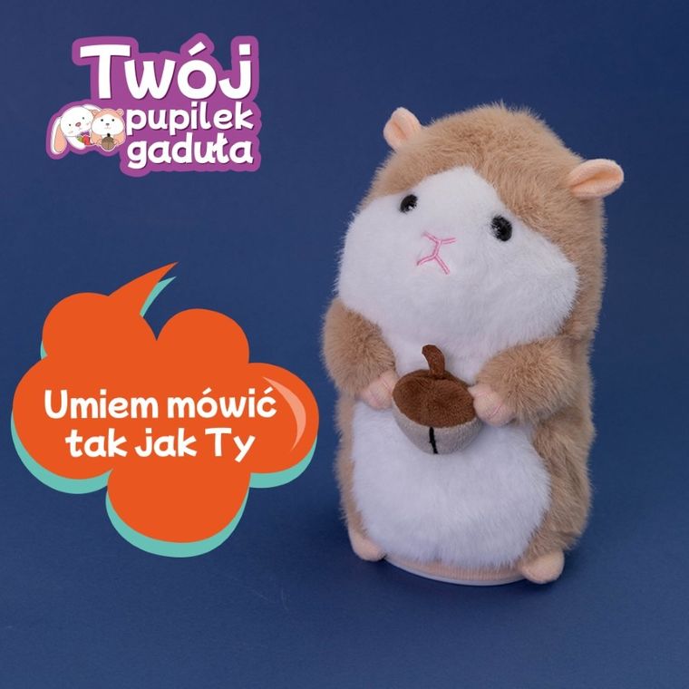 Askato, Twój pupilek gadułka, Chomik, powtarzający słowa, zabawka interaktywna