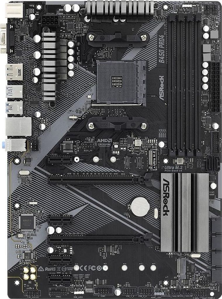 Asrock, płyta główna, B450 PRO4 R2.0 AM4 4DDR4 DP/HDMI M.2 USB3.2 ATX