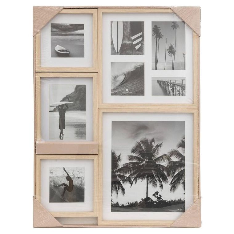 Atmosphera, Erin, zestaw ramek na zdjęcia, kolor dębowy, 5 ramek różnej wielkości