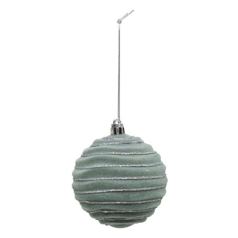 Atmosphera, zestaw bombek z brokatowym wzorem, 8 cm