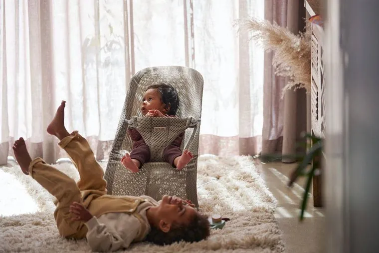 BabyBjörn, Bliss Mesh, leżaczek, szary beż