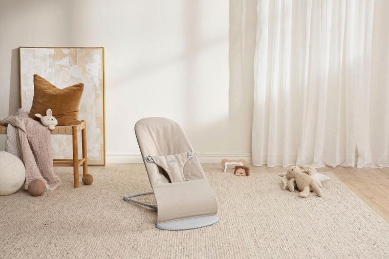BabyBjörn, Bliss Woven, leżaczek bujaczek, melanżowy beżowy