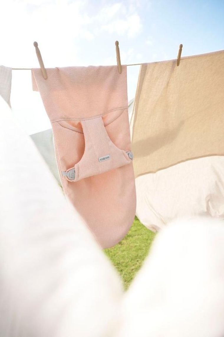 BabyBjörn, Bliss Woven, leżaczek, jasny róż, melanż