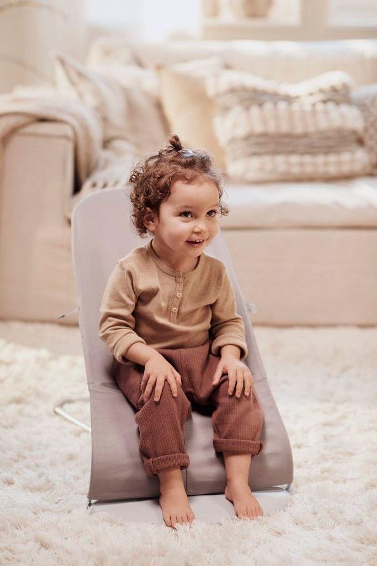 BabyBjörn, Bliss Woven, leżaczek, sand grey