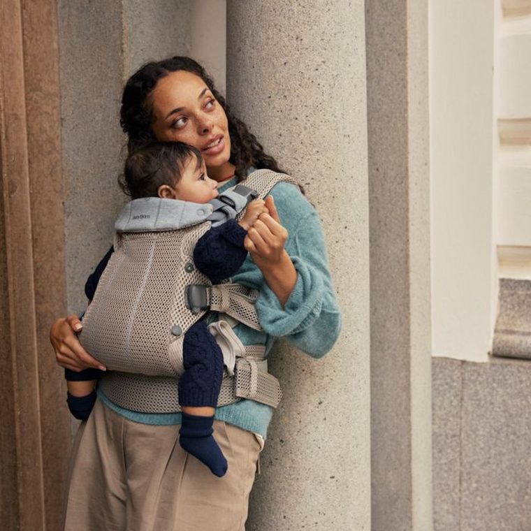 BabyBjörn, Harmony 3D Mesh, nosidełko, szary beż