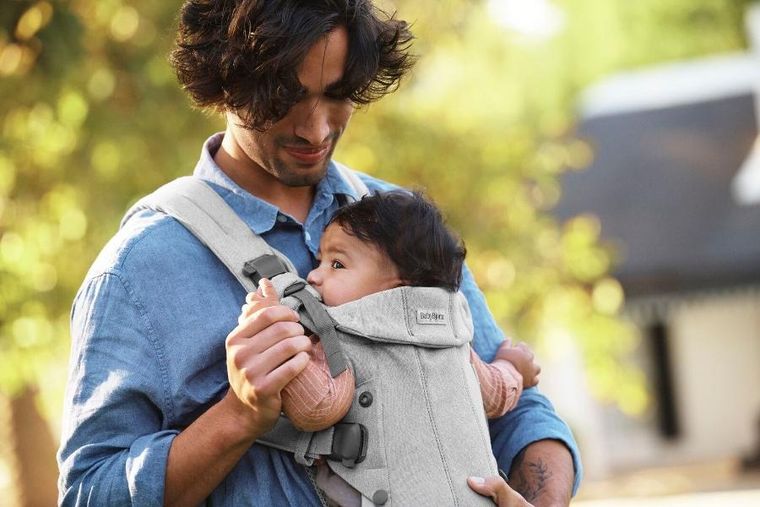 BabyBjörn, Harmony, Woven, nosidełko, jasny szary, melanż