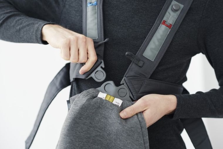 BabyBjörn, Mini 3D Jersey, nosidełko, ciemny szary