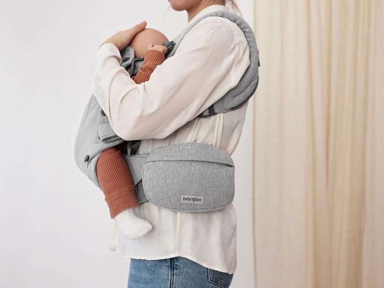 BabyBjörn, nerka, saszetka do nosidełka, woven, jasny szary