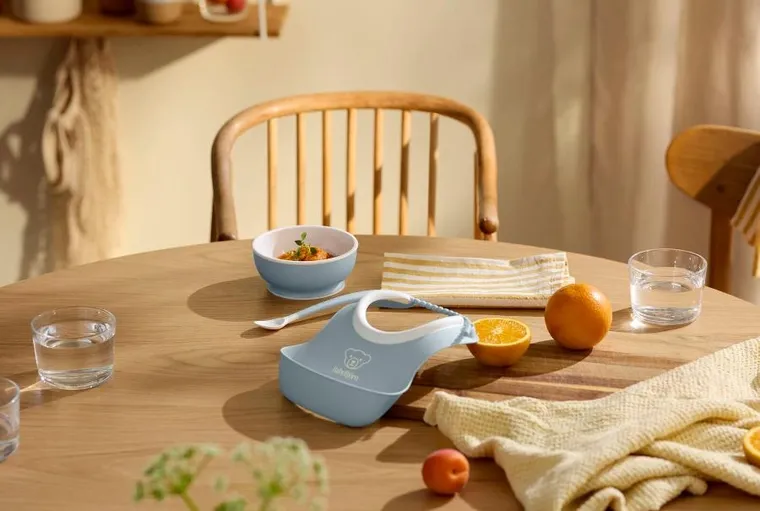 BabyBjörn, zestaw do karmienia, Powder Blue, 3 szt.