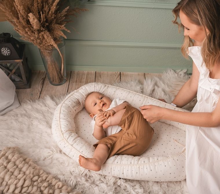 BabyMatex, gniazdo niemowlęce, kwiatki, 55-80 cm