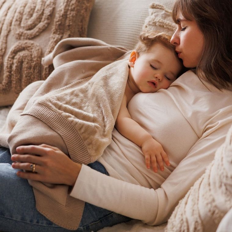 BabyOno, kocyk bawełniany z ociepleniem, jasny beż, 75-100 cm