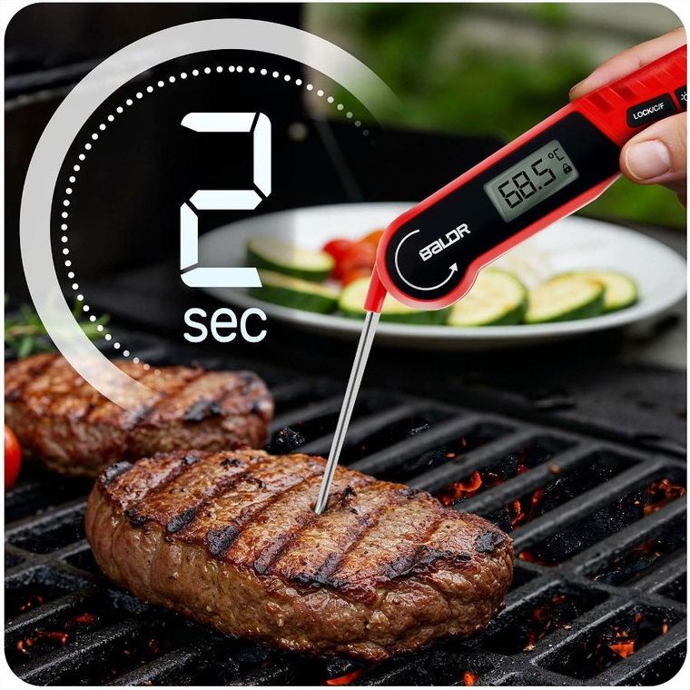 Baldr, termometr kuchenny, do mięsa, z sondą, szpilkowy, BD-130