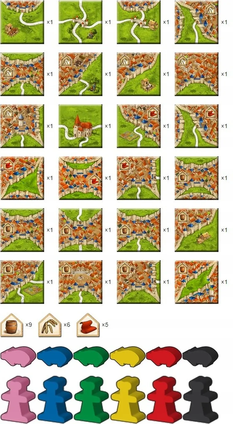 Bard, Carcassonne Big Box 6, gra strategiczna + 11 dodatków