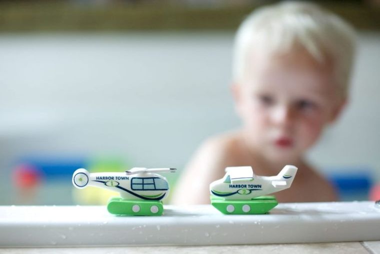 BathBlocks, Lądowisko dla wodolotów, zabawka do kąpieli, 13 elementów