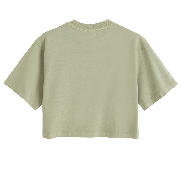 Bawełniany t-shirt o krótszym kroju boxy NOWEAR