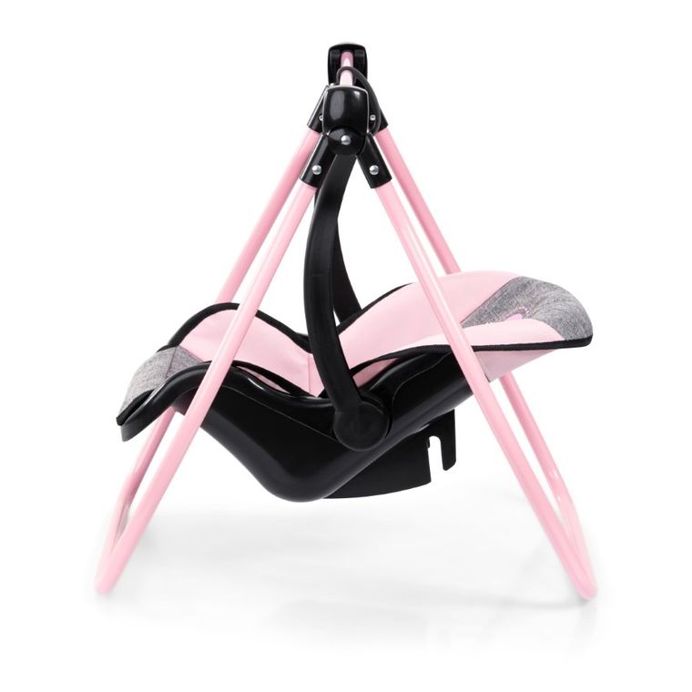 Bayer Design, Buggy, wózek spacerówka dla lalek, zestaw z kołyską, matą, torbą i akcesoriami, szaro-różowy