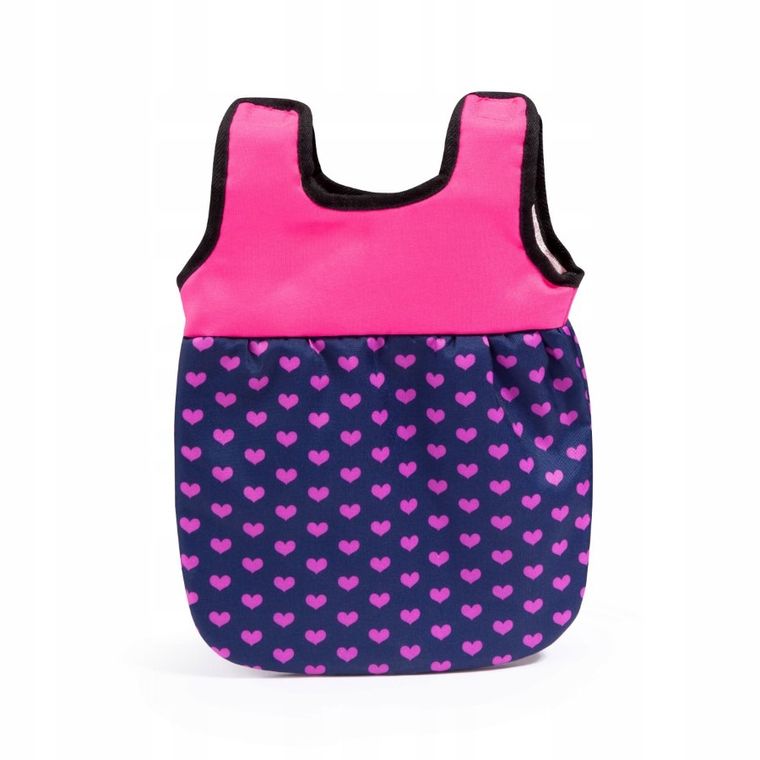 Bayer Design, Combi Grande Mega, głęboki wózek dla lalek, zestaw z łóżkiem turystycznym, nosidełkiem i akcesoriami, granatowo-różowy