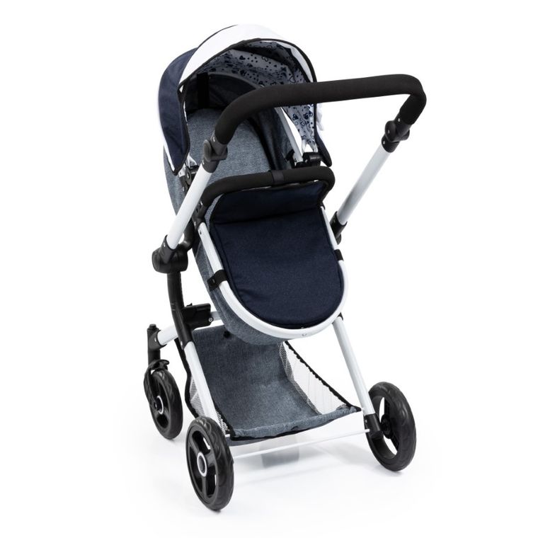 Bayer Design, Neo Vario Combi, głęboki wózek dla lalek z torbą, granatowy