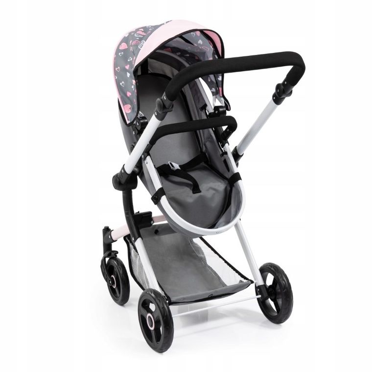 Bayer Design, Neo Vario Combi, głęboki wózek dla lalek z torbą, szary