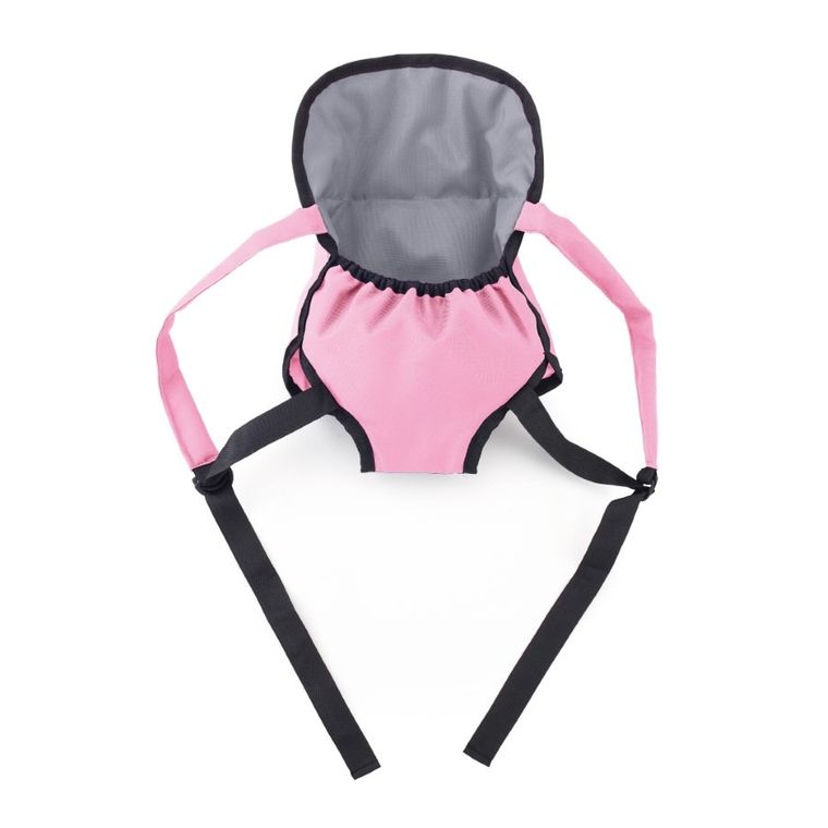 Bayer Design, Vario, krzesełko dla lalek 3w1, zestaw z nosidełkiem, torbą i akcesoriami, szaro-różowy