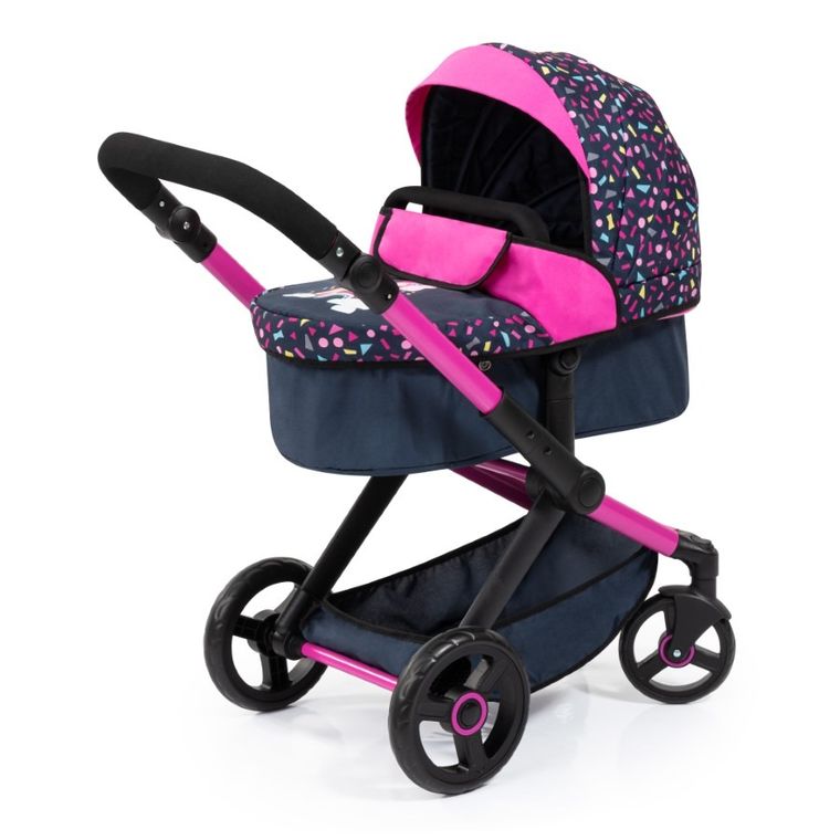 Bayer Design, Xeo Combi, głęboki wózek dla lalek z torbą, kolorowy z wróżką