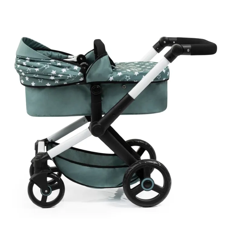 Bayer Design, Xeo Combi, głęboki wózek dla lalek z torbą, skandynawska zieleń