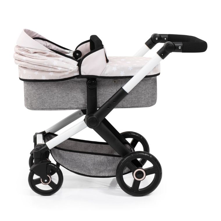Bayer Design, Xeo Combi, głęboki wózek dla lalek z torbą, szaro-beżowy