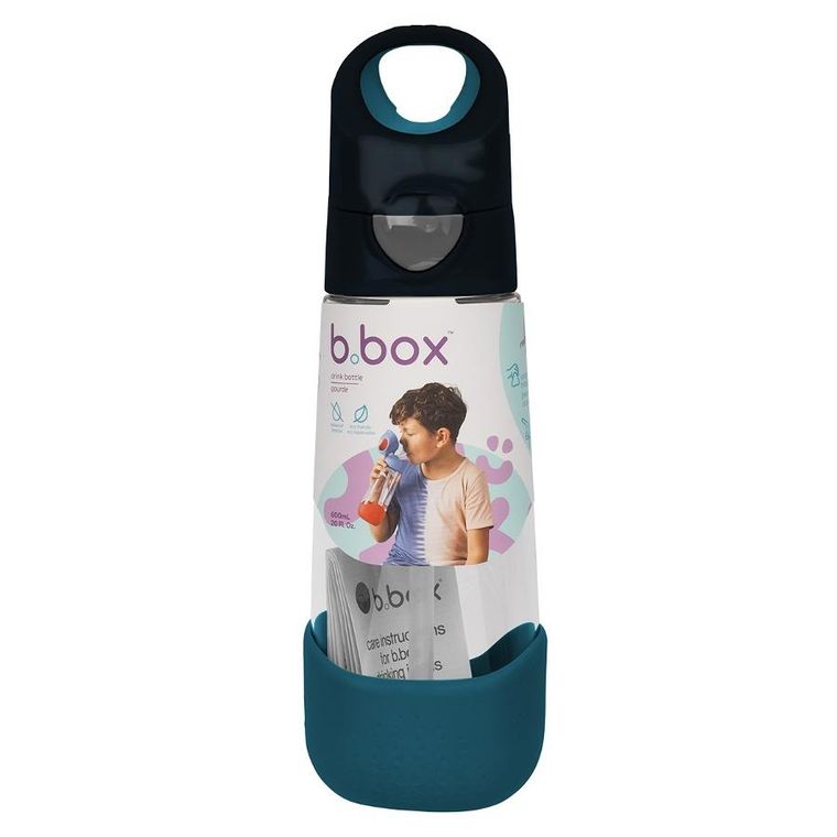 b.box, butelka na wodę tritanowa ze słomką, Night Vision, 600 ml