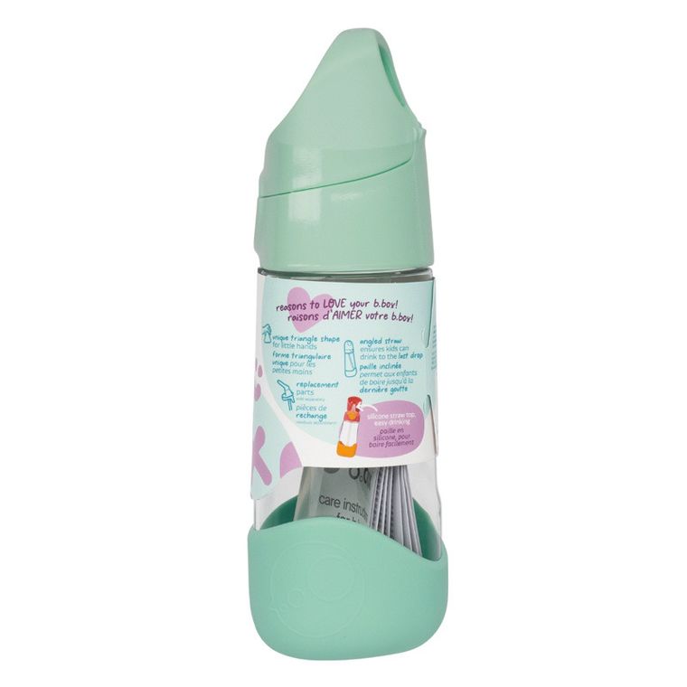 b.box, Spearmint, butelka tritanowa ze słomką, 450 ml