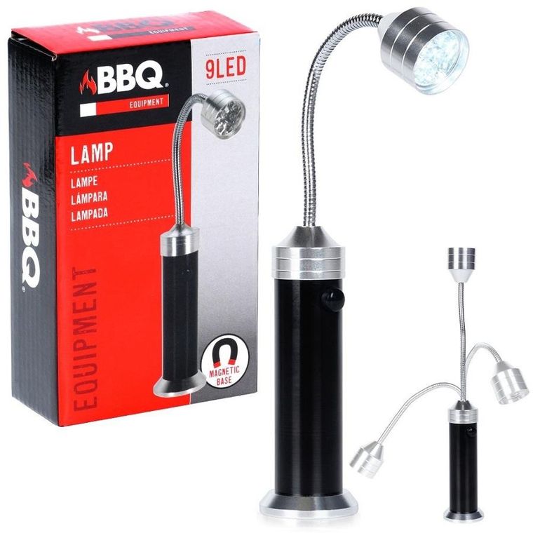 BBQ, lampka do grilla, magnetyczna, regulowana, LED, 24 cm