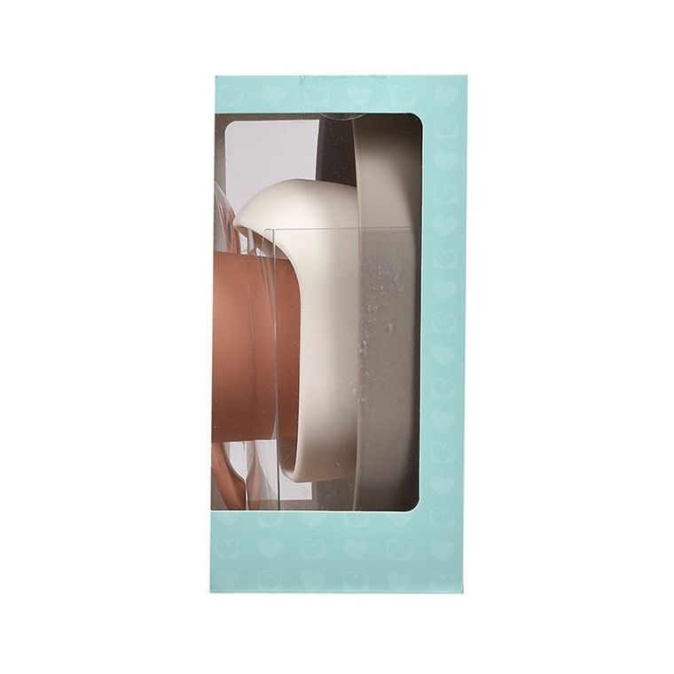 Beaba, komplet naczyń z silikonu z przyssawką, terracotta